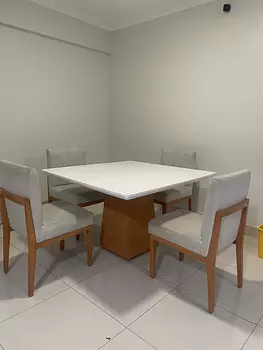 muebles y colchones - Comedor de 4 sillas Pino Americano