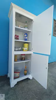 muebles y colchones - Despensa blanca de cocina 