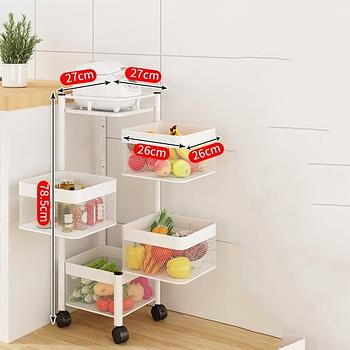 decoración y accesorios - Carrito con ruedas de 4 niveles carro organizador maquilladoras cocina 