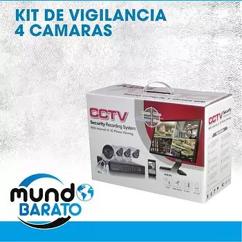 camaras y audio - kit de 4 camaras de seguridad full HD 4K DVR CCTV Vigilancia