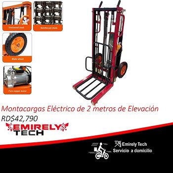 equipos profesionales - Montacargas grua Carretilla de 2 metros de elevacion electrico de 200KG