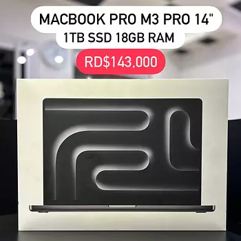 computadoras y laptops - MacBook Pro M3 Pro 14" 1TB SSD 18GB RAM 2023 Sellada 🔥‼️ Ofertaza