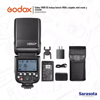 accesorios para electronica - Godox V850 III incluye batería VB26 + accesorios 