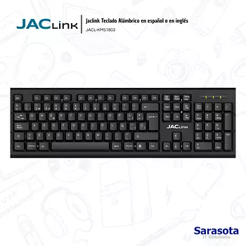 accesorios para electronica - Jaclink Teclado Alámbrico en español o en inglés