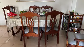 muebles y colchones - Juego de comedor de 6 sillas