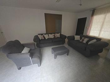 muebles y colchones - Juego de muebles, de color gris.