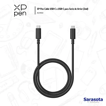 accesorios para electronica - XP-Pen Cable USB-C a USB-C,  Serie de Artist 2nd
