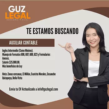 empleos disponibles - Auxiliar Contable