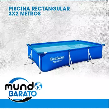 deportes - Piscina Best Way 3 x 2 Metros Grande 872 galones. Armable Azul