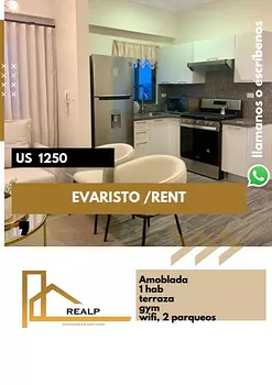 apartamentos - Apartamento amoblado evaristo