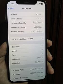 celulares y tabletas - Vendo Apple iPhone 12 Pro normal 256gb