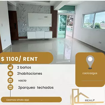 apartamentos - hermoso apartamento en los cacicazgos 