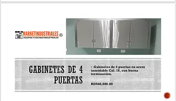 servicios profesionales - Gabinetes de 4 puertas 

Acero inoxidable