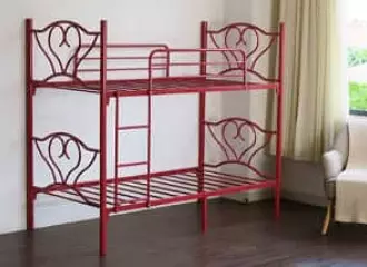 muebles y colchones - CAMAROTE ROJO 2 NIVELES 39"X39"