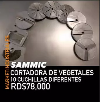 servicios profesionales - SAMMIC ✅ CORTADORA vegetales 10 cuchillas diferentes