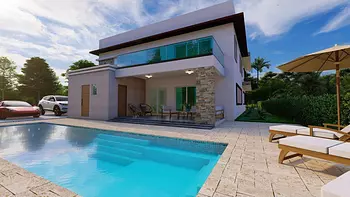 casas vacacionales y villas - VILLA GIGANTE CON PISCINA EN RESIDENCIAL CABARETE