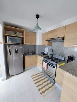 apartamentos - Apartamento amueblado en alquiler, 2 habitaciones, piscina, sauna, seguridad.