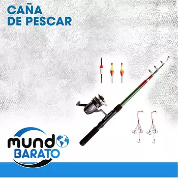 deportes - Set De Pesca Caña de Pescar Anzuelo Boya Pezcar Pez VARA