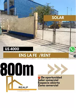 solares y terrenos - Solar de 800 metros céntrico/ Rent