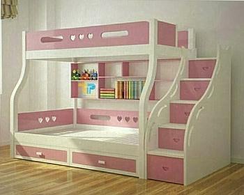 muebles y colchones - Camarote de tres niveles 🛏 color blanco 