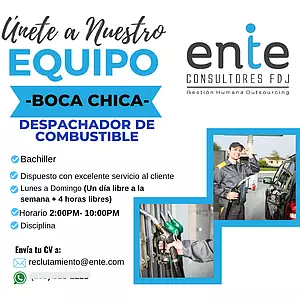 empleos disponibles - Despachador de combustible 