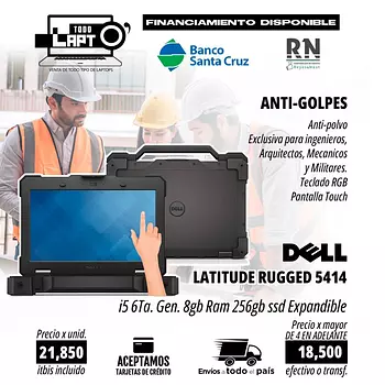 computadoras y laptops - Laptop para militares, ingenieros y arquitectos yMecánicos anti golpes