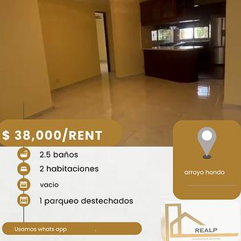 apartamentos - hermoso apartamento en buena zona en arroyo hondo a 3 minutos de IKEA 