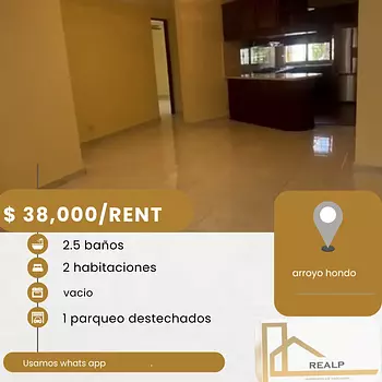 apartamentos - hermoso apartamento en buena zona en arroyo hondo a 3 minutos de IKEA 