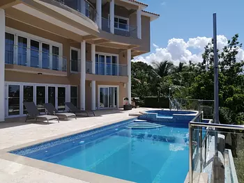 casas vacacionales y villas - Villa en Sosua con vista espectacular panorámica cerca de todo seguridad 24/7