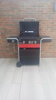 cocina - BBQ HÍBRIDO (GAS + CARBÓN) INCLUYE TANQUE DE GAS DE FIBRA DE VIDRIO