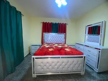 muebles y colchones - Juego de cama y gavetero blanco 