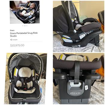 coches y sillas - Cart Seat como nuevo lo vendo con espejo retrovisor para carro