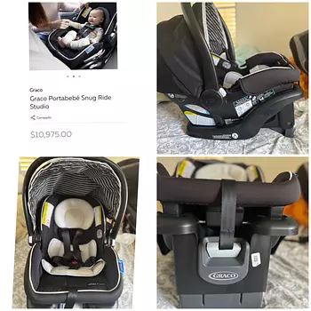 coches y sillas - Cart Seat como nuevo lo vendo con espejo retrovisor para carro