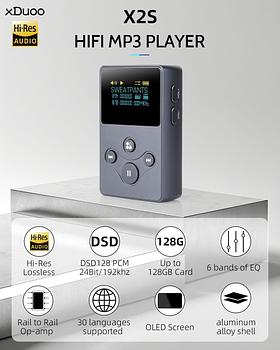 camaras y audio - Xduoo X2s reproductor música portátil WAV - FLAC Soporta hasta 128GB Micro SD