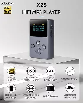 camaras y audio - Xduoo X2s reproductor música portátil WAV - FLAC Soporta hasta 128GB Micro SD
