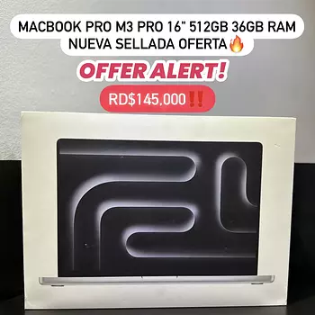 computadoras y laptops - MACBOOK PRO M3 PRO 16" 512GB 36GB RAM SELLADA OFERTA🔥