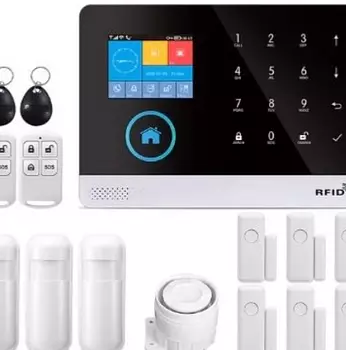 accesorios para electronica - Kit Alarma de Seguridad Inalambrica WiFi GSM