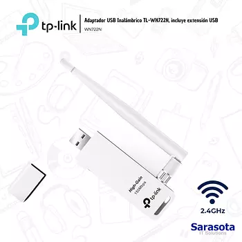accesorios para electronica - Tp-Link Adaptador USB Inalámbrico TL-WN722N