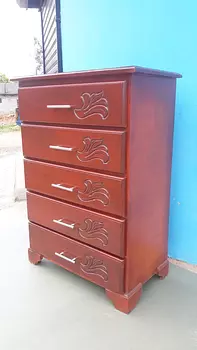 muebles y colchones - Biuro en madera color caoba 