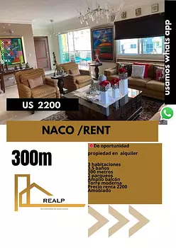 apartamentos - Apartamento en Naco amoblado 
