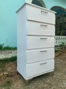 muebles y colchones - Gavetero de cinco gavetas blanco 