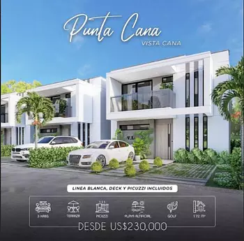 casas vacacionales y villas - Venta de Villas en Vista  Cana Republica Dominicana