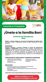 empleos disponibles - Anfitrion de Heladeria