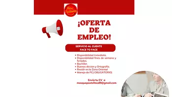 empleos disponibles - Servicio al cliente y ventas