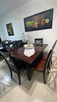 muebles y colchones - vendo juego de comedor de 6 sillas 