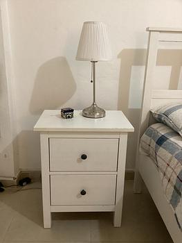 muebles y colchones - Mesas de Noche Hemnes IKEA blanca