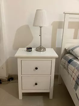 muebles y colchones - Mesas de Noche Hemnes IKEA blanca