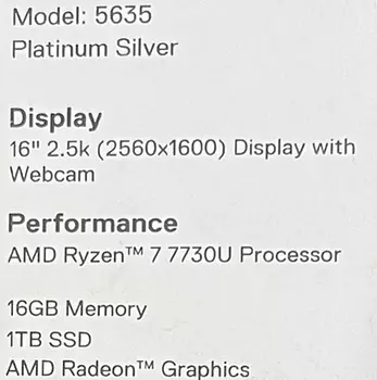 computadoras y laptops - Laptop Dell Inspiron 16 Ryzen 7 / 1TB SSD / 16gb RAM / 16-inch 