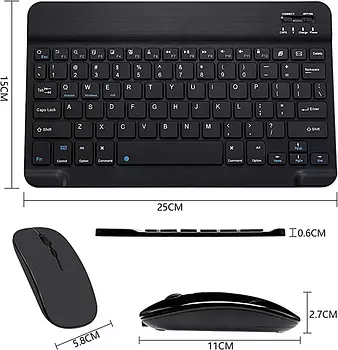 accesorios para electronica - Combo de teclado y mouse Bluetooth ultradelgado, recargable portátil inalambrico