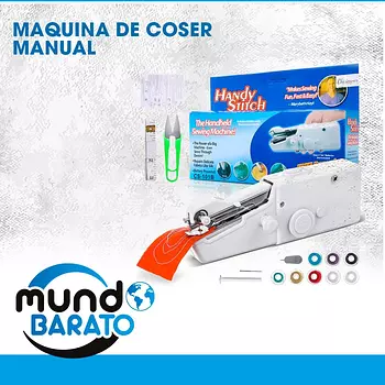 electrodomesticos - Minimáquina de coser de mano, práctica puntada, portátil, inalámbrica maquina 